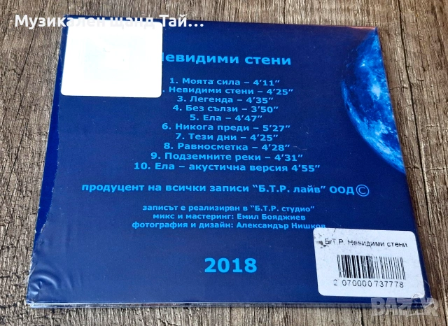 Компакт Дискове - Българска Музика: Б.Т.Р. – Невидими Стени - CD Digipack, снимка 2 - CD дискове - 55245074