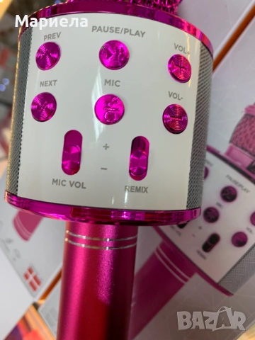 Bluetooth Микрофон Денвър KMS-20GOMK2 Розов / С вграден високоговорител, снимка 3 - Микрофони - 54215684