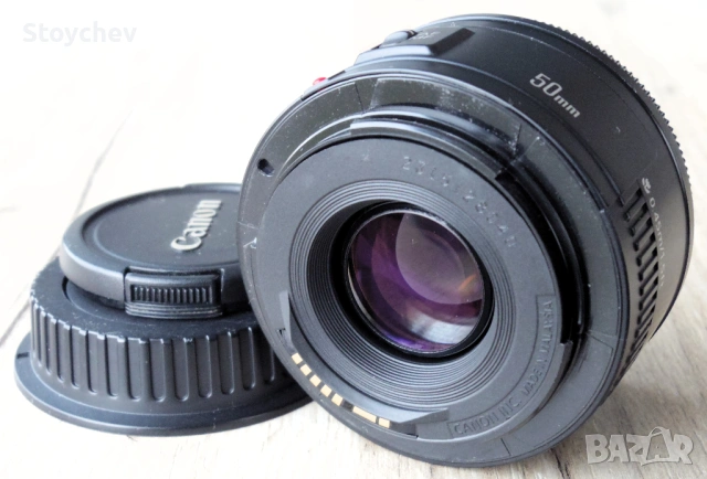 Автофокусен обектив  CANON EF 50mm1:1.8 II, снимка 3 - Обективи и филтри - 54022127