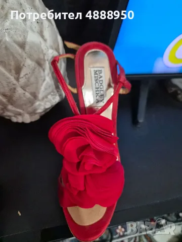 сатенени сандали Badgley Mischka , снимка 3 - Дамски обувки на ток - 55330086