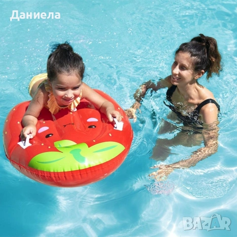 Надуваема детска дъска за плуване 84x56 см с дръжки - Забавни плодови дизайни, снимка 3 - Други - 54958750