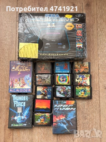 Sega Mega Drive 2 + SCART + 14 игри