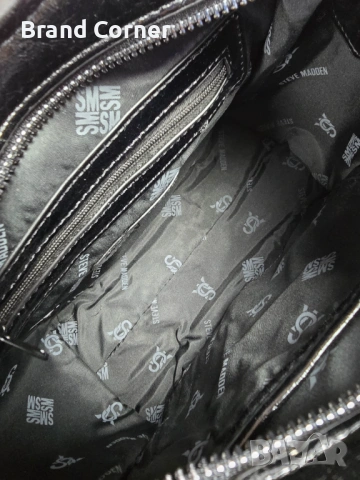 Нова дамска чанта Steve Madden Bcelia Crossbody - черна лак кожа, снимка 9 - Чанти - 54406171