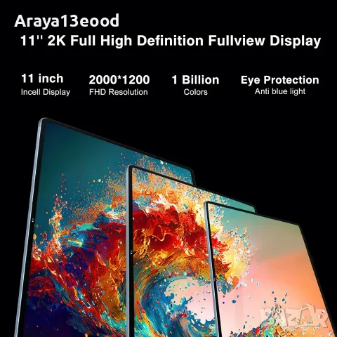 Таблет JUSYEA J9 11" – 16GB RAM, 256GB ROM, Octa-Core, WiFi 6, Bluetooth 5.0, 8000 mAh, снимка 2 - Таблети - 55586458