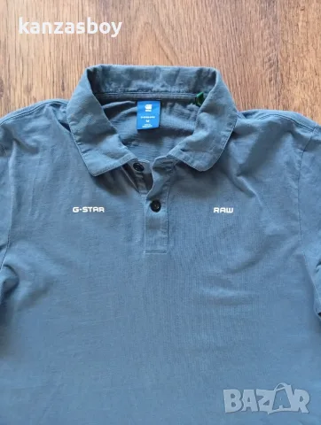G-STAR RAW LOGO SLUB POLO T-SHIRT - мъжка тениска р-р М, снимка 3 - Тениски - 55502164