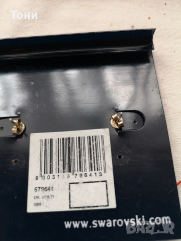 сребърни обеци Swarovski с камъни гранат, снимка 2 - Обеци - 54579089