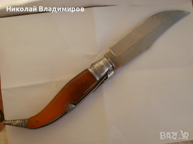 Нож стар голям оригинален Навахо Navaja джобен нож джобно ножче, снимка 4 - Ножове - 55215111