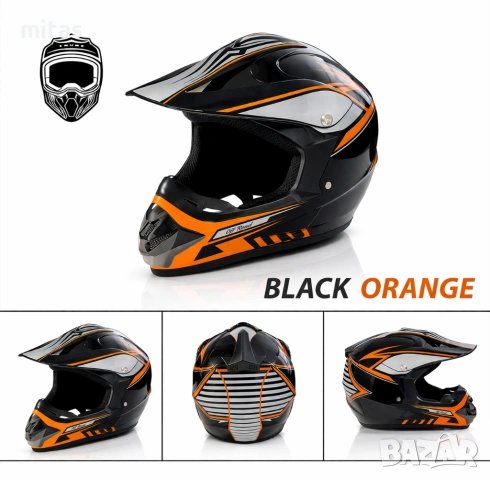 Кросова каска ACEBIKE, Full Face, DOT Сертификат, Размер: M-L, снимка 9 - Аксесоари за велосипеди - 49663456