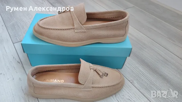 Нови дамски бежови мокасини LORO PIANA by Fabiano EUR37,5