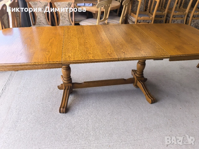 Разтегателна трапезна маса 2,60 м. , снимка 4 - Маси - 54128654