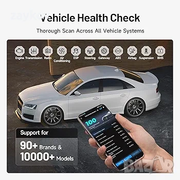 TOPDON CarPal A, OBD2 скенер, диагностика на всички системи, безжичен Bluetooth, снимка 5 - Друга електроника - 54979144