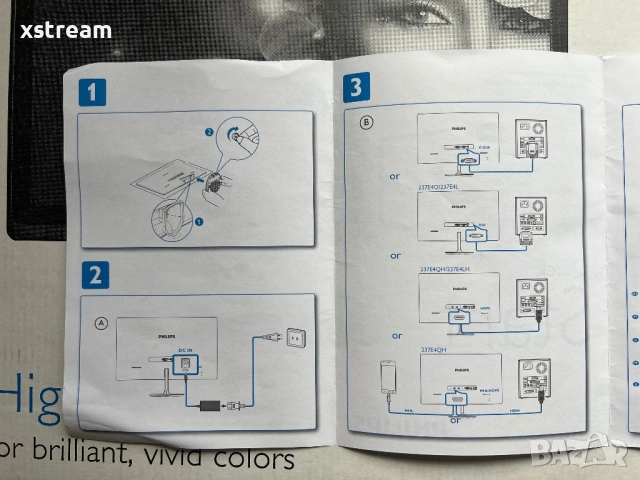 Philips 237E4 IPS LED Display LCD Монитор 23” 1080p FullHD, снимка 9 - Монитори - 53986984