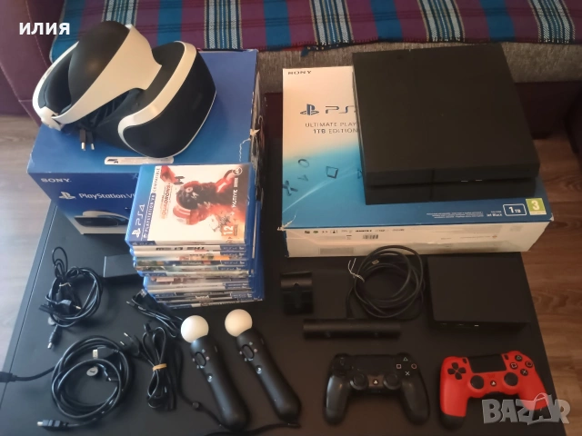 PS4+VR+игри, комплект 1tb, снимка 4 - PlayStation конзоли - 55065912