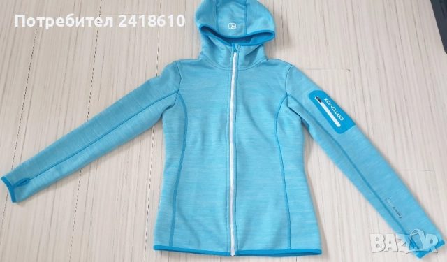 ORTOVOX Merino Inside Stretch Full Zip Hoodie  Womens Size S / XS ОРИГИНАЛ! Дамско горнище с цял цип, снимка 3 - Спортни екипи - 54645485