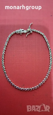 Сребърна гривна, снимка 2 - Гривни - 55604169