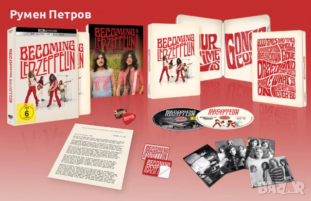 нов лимитиран 4К + блу рей стилбук -  BECOMING LED ZEPPELIN - без БГ субтитри, снимка 3 - Blu-Ray филми - 54467568