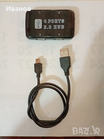 Хъб с 4 бр. USB за компютър, снимка 2 - Други - 55224093