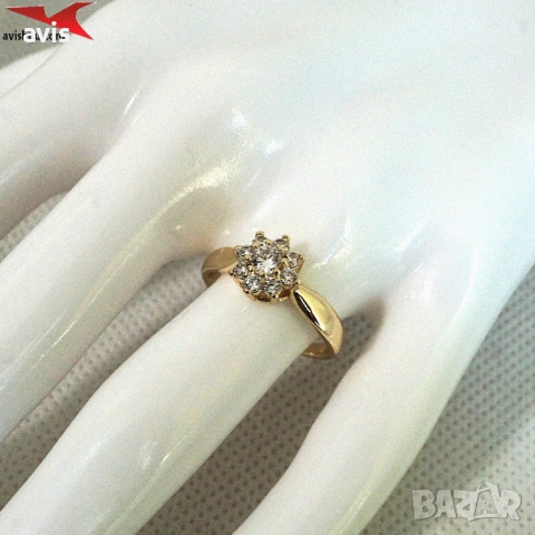 Пръстен с 14К златно покритие 224868, снимка 4 - Пръстени - 54103960