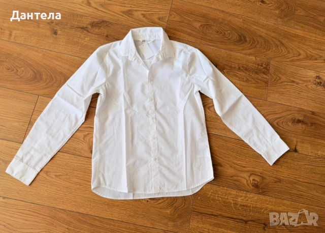 H&M Нова детска бяла риза за момче, снимка 4 - Детски ризи - 54218324