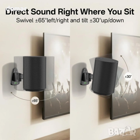 Стойка за високоговорител Sonos Era 100 / Era 100 SL за стенен монтаж, до 10,5 кг, 1 чифт, снимка 3 - Други - 54413565