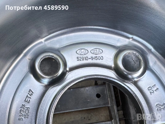 4бр.Оригинални железни джанти 15цола 5x114.3 за Hyundai,Kia,Mitsubishi,Mazda, снимка 18 - Гуми и джанти - 54942269