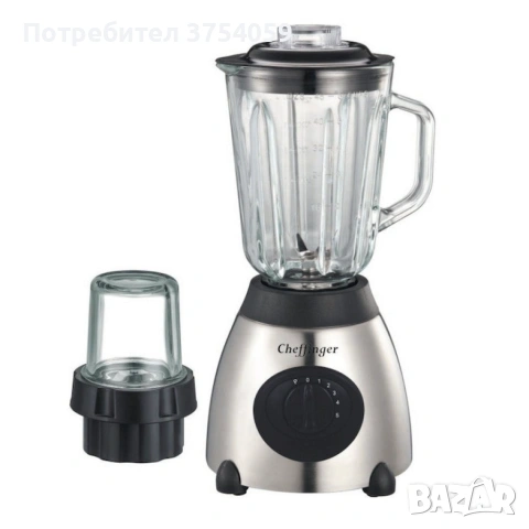 Блендер Cheffinger 1000 W – 1,5 л кана, мелачка 100 мл, корпус от неръждаема стомана, снимка 5 - Блендери - 55196253