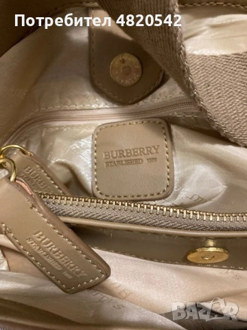 Чанта на марката BURBERRY, снимка 4 - Чанти - 54582411