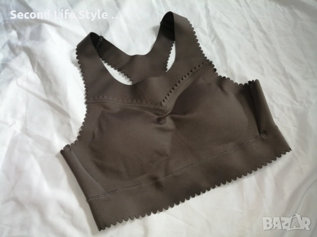 HKMX дамско спортно бюстиe р-р S в сив цвят; с подплънки, снимка 6 - Корсети, бюстиета, топове - 54097616