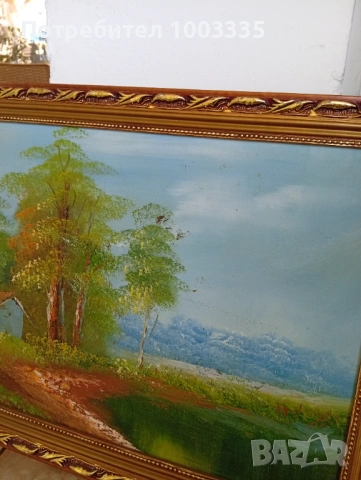 Картина -масло на платно , снимка 3 - Антикварни и старинни предмети - 53971251