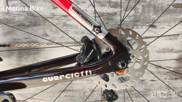 Карбонов шосеен велосипед Guerciotti Veloce S Disc Ultegra/105 Mix Velomann V30R | M (Пребоядисван), снимка 18 - Велосипеди - 55612121