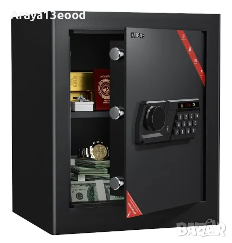 KABISAFE Електронен сейф 45L с дигитален код, аларма и LED осветление
