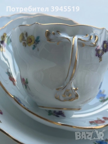 Троен сет Meissen 200 ml, снимка 4 - Антикварни и старинни предмети - 55053386