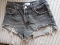 Дънкови къси гащи Zara с висока талия, снимка 1