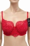 Дамски сутиен Hunkemöller - 85C в червен цвят с дантела, снимка 1