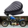Седалка Bobber за мотоциклет със задна възглавница с пружина за Sportster XL1200 883 Fatboy - Черна, снимка 1