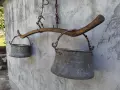 Комплект Стари Ковани Медни Менци + Автентична Кобилица. / 2х10 Литра. / НОМЕР 1670., снимка 2