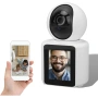 AI Интелигентна IP камера с дисплей, Wi-Fi, двупосочно аудио и нощно виждане Бебефон, снимка 1