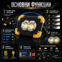 Мощна акумулаторна преносима къмпинг лампа осветление LED фенер за лов риболов палатка туризъм силна, снимка 2