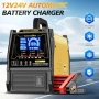 Новo Смарт зарядно за акумулатори кола 12V 24V 15A AGM EFB Deep Cycle , снимка 2
