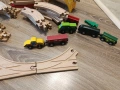 Дървени релси и влакчета, снимка 5