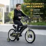 Детски велосипед Batman Dark Knight 16” с помощни колела, стоманена рамка и спирачки – за деца 5+, снимка 8