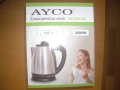 Електрическа кана за вода Ayco, нова, инокс, неизползвана, снимка 1