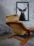 Шведски кожен фотьойл Royal, снимка 3