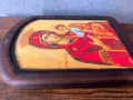 Красива икона Света Богородица Прусиотиса върху масивно дърво, снимка 5