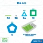 Mагнитен конструктор Geomag Classic 114 части, снимка 2