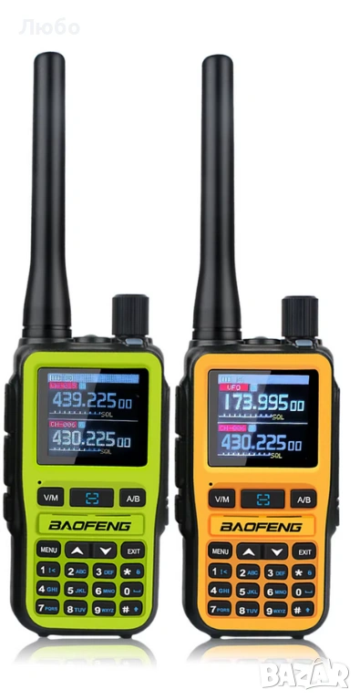 Комплект 2 Броя Baofeng UV-5R EU MINI Безжичен Радиостанция UHF/VHF 5W, снимка 1