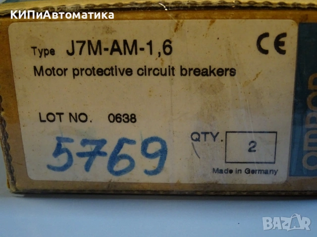 моторна защита Omron J7M-AM-1.6 Motor protection circuit breaker 1-1.6A, снимка 7 - Резервни части за машини - 54525582