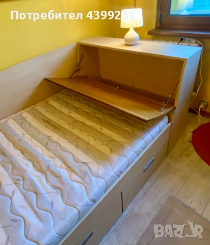 Легло с ракла, чекмеджета и подматрачна рамка + матрак 115/200 – компактно,практично за мaлко жилище, снимка 5 - Други стоки за дома - 54660440