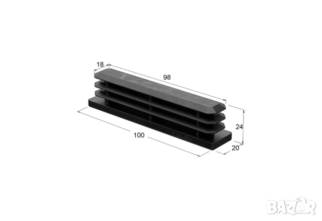 PVC тапи 100/20
