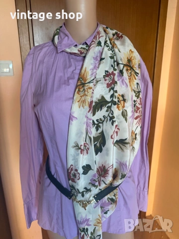 Копринен шал с флорален десен